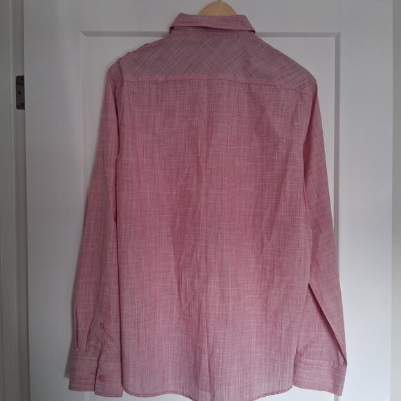 American Rag Cotton Button Up Shirt Men Large Pink Long Sleeve - Picture 2 of 6